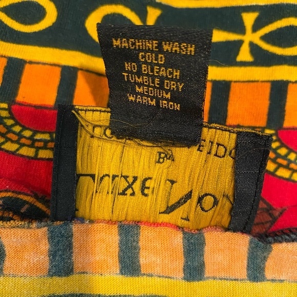 Luxe Noir By Lucerne Labidou Vintage Egyptian Gods Kaftan Size 1X - Picture 6 of 7